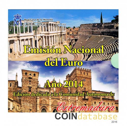 Set Obverse Image minted in SPAIN in 2014 (Annual Mint Sets BU (Autonomias))  - The Coin Database