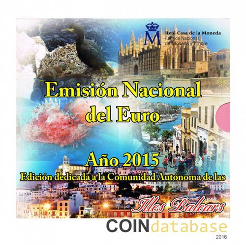 Set Obverse Image minted in SPAIN in 2015 (Annual Mint Sets BU (Autonomias))  - The Coin Database