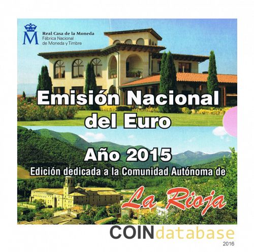 Set Obverse Image minted in SPAIN in 2015 (Annual Mint Sets BU (Autonomias))  - The Coin Database
