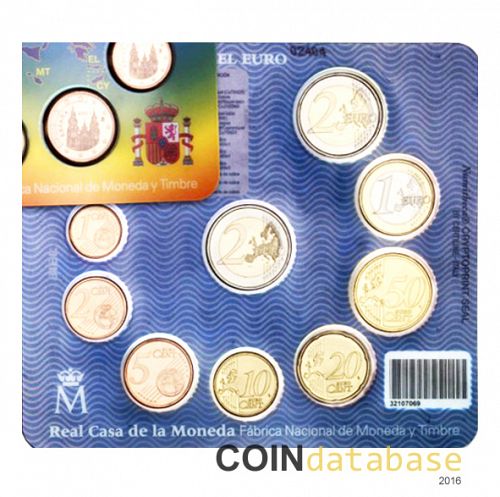 Set Reverse Image minted in SPAIN in 2007 (Annual Mint Sets BU)  - The Coin Database