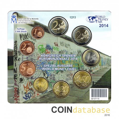 Set Reverse Image minted in SPAIN in 2014 (World Money Fair Mint Sets BU)  - The Coin Database