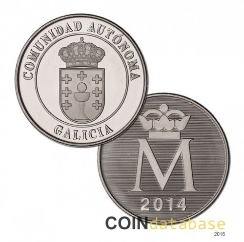 Set Reverse Image minted in SPAIN in 2014 (Annual Mint Sets BU (Autonomias))  - The Coin Database