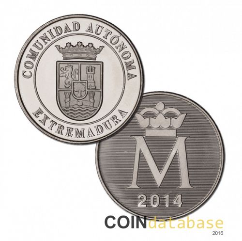 Set Reverse Image minted in SPAIN in 2014 (Annual Mint Sets BU (Autonomias))  - The Coin Database