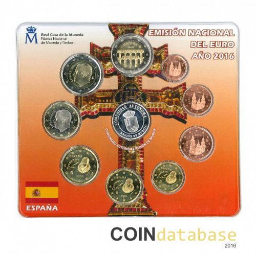Set Reverse Image minted in SPAIN in 2016 (Annual Mint Sets BU (Autonomias))  - The Coin Database