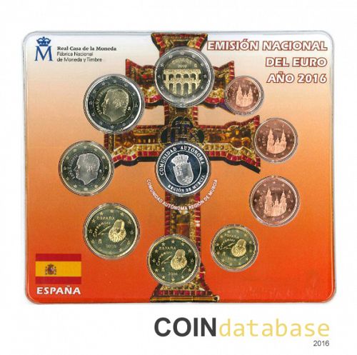 Set Reverse Image minted in SPAIN in 2016 (Annual Mint Sets BU (Autonomias))  - The Coin Database