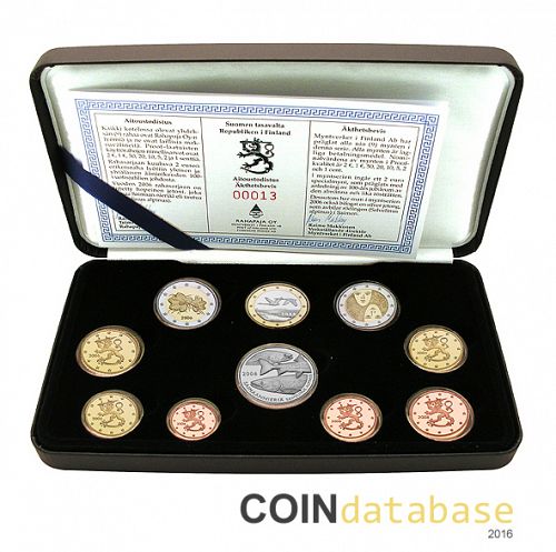 Set Obverse Image minted in FINLAND in 2006 (Annual Mint Sets PROOF + Silver Medal)  - The Coin Database