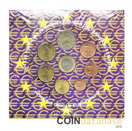 Set Obverse Image minted in FRANCE in 2002 (Annual Mint Sets BU)  - The Coin Database