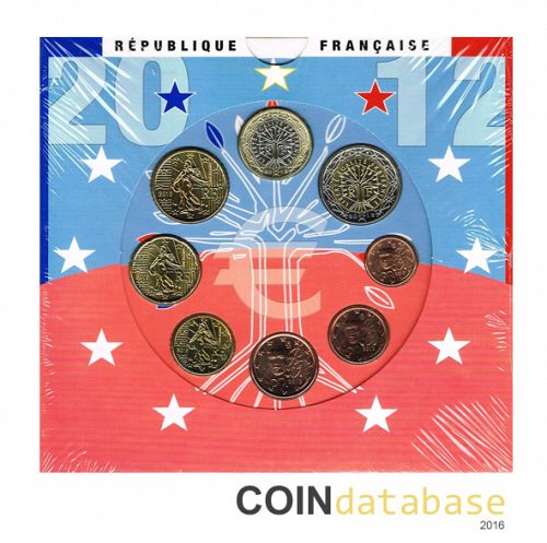 Set Obverse Image minted in FRANCE in 2012 (Annual Mint Sets BU)  - The Coin Database