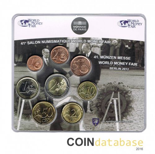 Set Obverse Image minted in FRANCE in 2012 (World Money Fair Mint Sets BU)  - The Coin Database