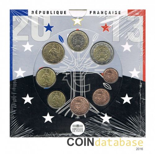 Set Obverse Image minted in FRANCE in 2013 (Annual Mint Sets BU)  - The Coin Database