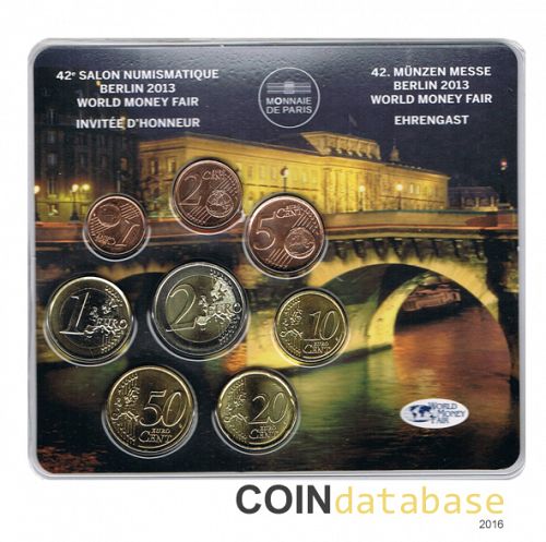 Set Obverse Image minted in FRANCE in 2013 (World Money Fair Mint Sets BU)  - The Coin Database