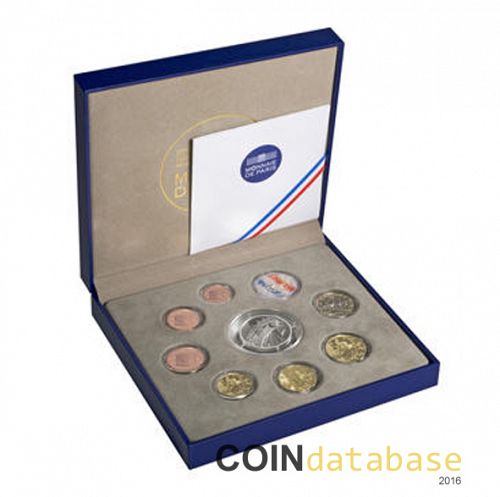 Set Obverse Image minted in FRANCE in 2014 (Annual Mint Sets PROOF + 10 Euros (silver))  - The Coin Database