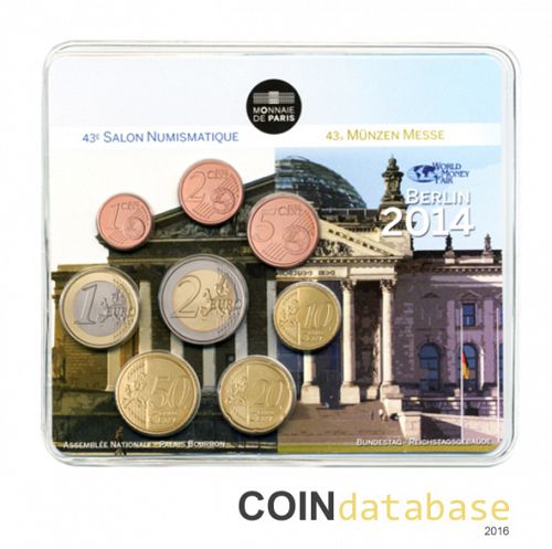 Set Obverse Image minted in FRANCE in 2014 (World Money Fair Mint Sets BU)  - The Coin Database