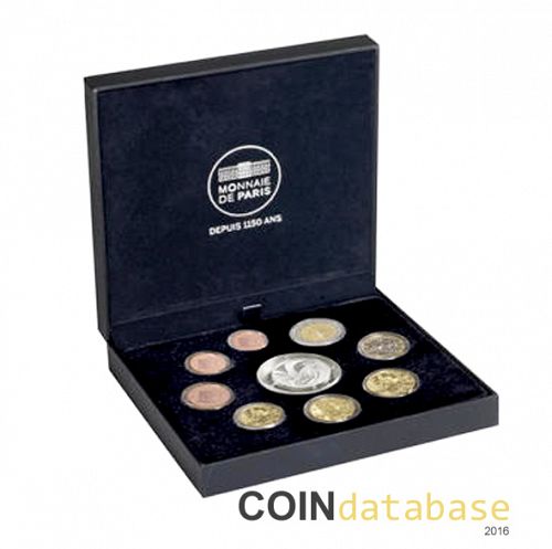 Set Obverse Image minted in FRANCE in 2015 (Annual Mint Sets PROOF + 10 Euros (silver))  - The Coin Database