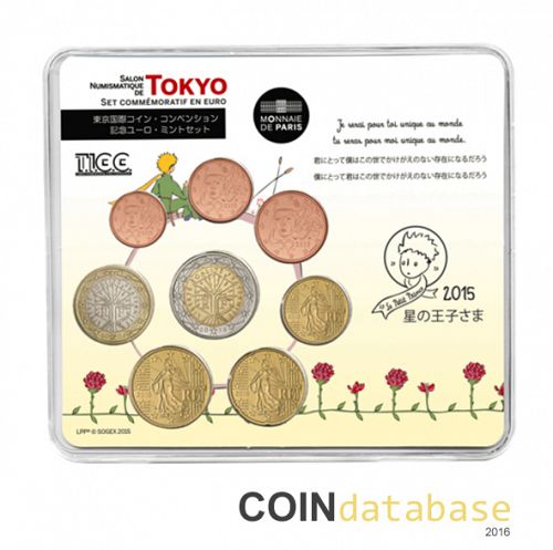 Set Obverse Image minted in FRANCE in 2015 (Tokyo International Coin Convention Mint Sets BU)  - The Coin Database