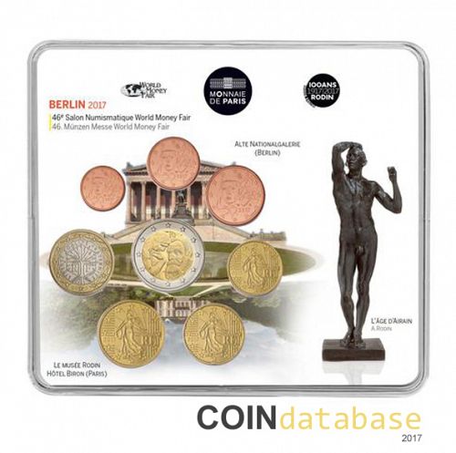 Set Obverse Image minted in FRANCE in 2017 (World Money Fair Mint Sets BU)  - The Coin Database
