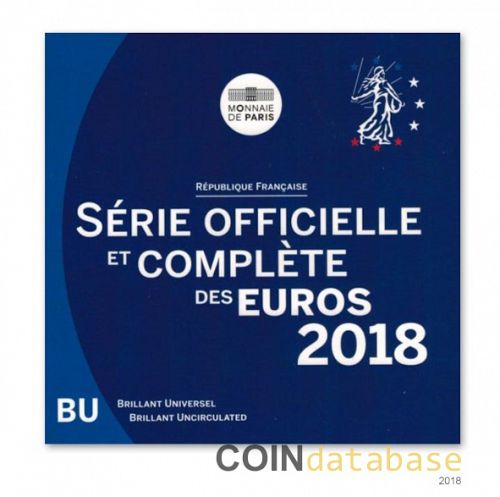 Set Obverse Image minted in FRANCE in 2018 (Annual Mint Sets BU)  - The Coin Database