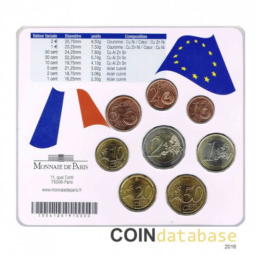Set Reverse Image minted in FRANCE in 2008 (World Money Fair Mint Sets BU)  - The Coin Database