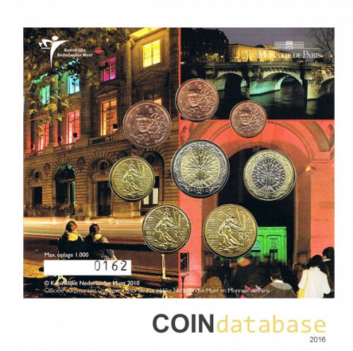 Set Reverse Image minted in FRANCE in 2010 (Dag van de Munt BU)  - The Coin Database
