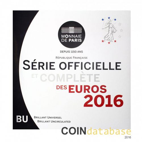Set Reverse Image minted in FRANCE in 2016 (Annual Mint Sets BU)  - The Coin Database