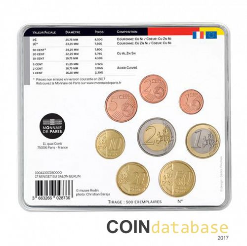 Set Reverse Image minted in FRANCE in 2017 (World Money Fair Mint Sets BU)  - The Coin Database