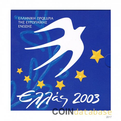Set Obverse Image minted in GREECE in 2003 (EU Presidency BU)  - The Coin Database