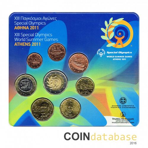 Set Obverse Image minted in GREECE in 2011 (Annual Mint Sets BU)  - The Coin Database