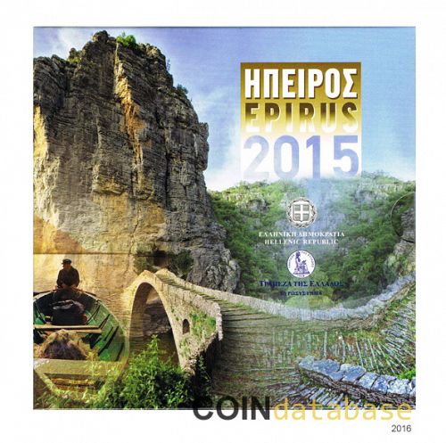 Set Obverse Image minted in GREECE in 2015 (Annual Mint Sets BU)  - The Coin Database