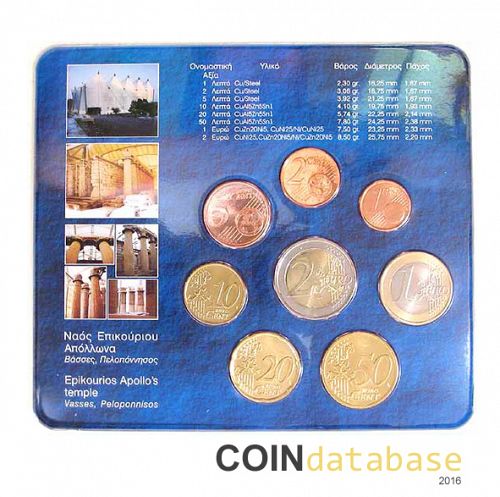 Set Reverse Image minted in GREECE in 2003 (Annual Mint Sets BU)  - The Coin Database