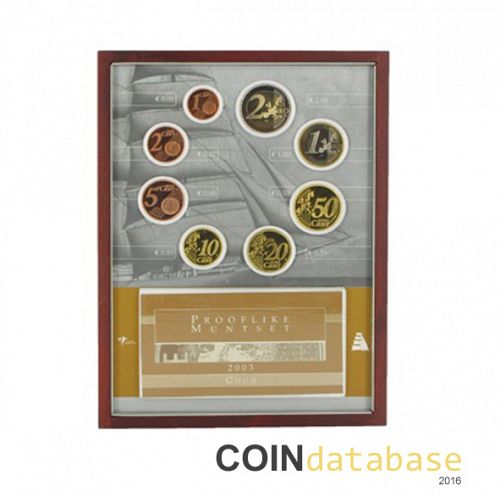 Set Obverse Image minted in NETHERLANDS in 2003 (Annual Mint Sets PROOF)  - The Coin Database
