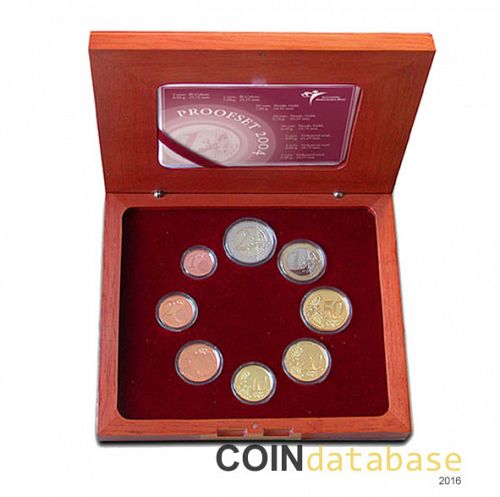 Set Obverse Image minted in NETHERLANDS in 2004 (Annual Mint Sets PROOF)  - The Coin Database