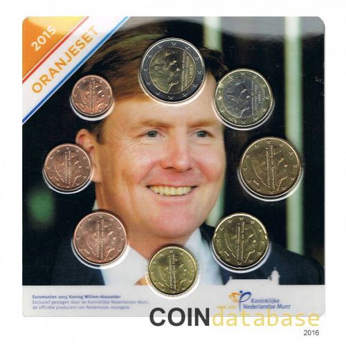Set Obverse Image minted in NETHERLANDS in 2015 (Annual Mint Sets - Oranjeset BU)  - The Coin Database