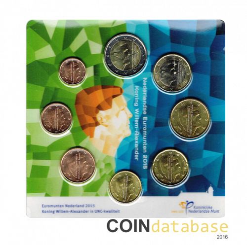 Set Obverse Image minted in NETHERLANDS in 2015 (Annual Mint Sets UNC)  - The Coin Database