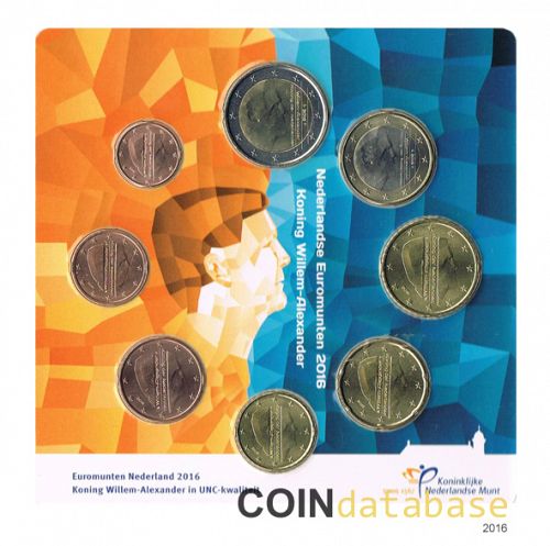 Set Obverse Image minted in NETHERLANDS in 2016 (Annual Mint Sets UNC)  - The Coin Database