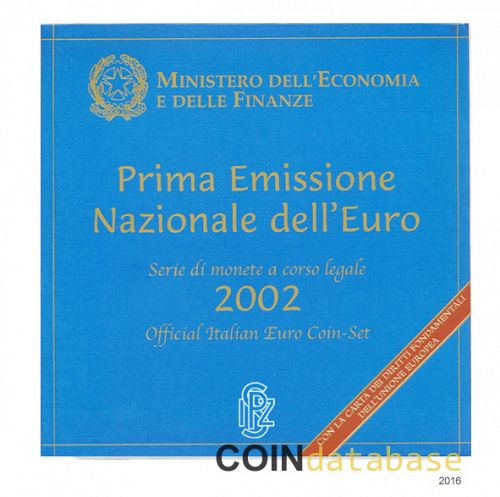 Set Obverse Image minted in ITALY in 2002 (Annual Mint Sets BU)  - The Coin Database