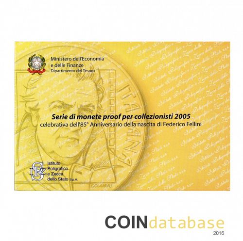 Set Obverse Image minted in ITALY in 2005 (Annual Mint Sets PROOF)  - The Coin Database