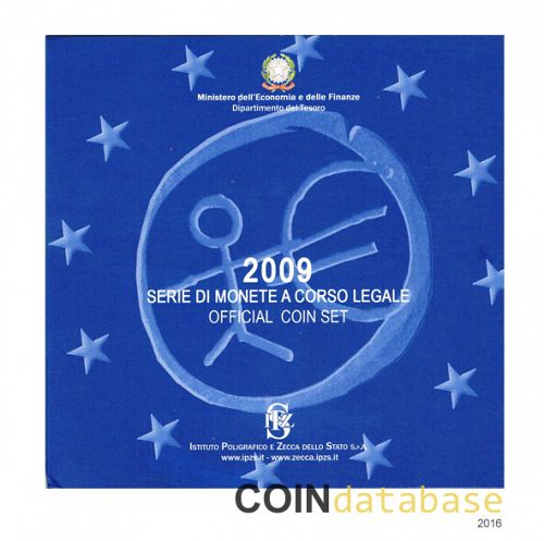 Set Obverse Image minted in ITALY in 2009 (Annual Mint Sets BU)  - The Coin Database