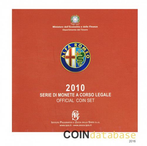 Set Obverse Image minted in ITALY in 2010 (Annual Mint Sets BU + 5€ coin)  - The Coin Database