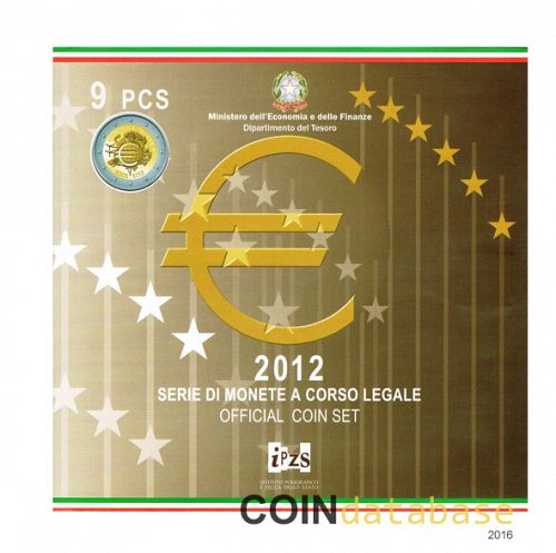 Set Obverse Image minted in ITALY in 2012 (Annual Mint Sets BU)  - The Coin Database