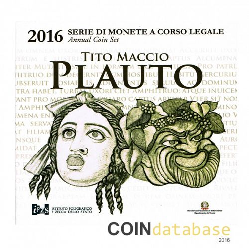 Set Obverse Image minted in ITALY in 2016 (Annual Mint Sets BU)  - The Coin Database