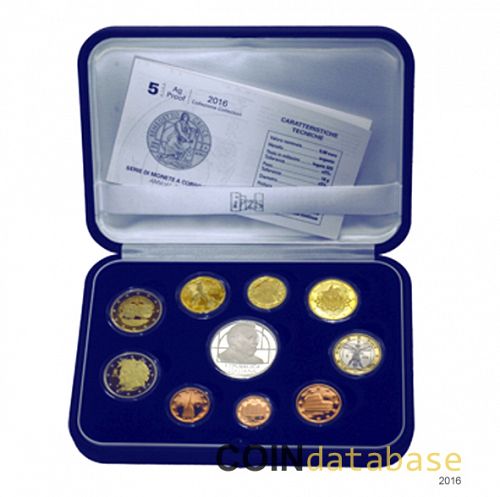 Set Obverse Image minted in ITALY in 2016 (Annual Mint Sets PROOF)  - The Coin Database