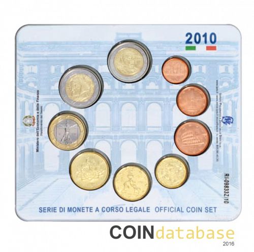 Set Reverse Image minted in ITALY in 2010 (Annual Mint Sets BU)  - The Coin Database