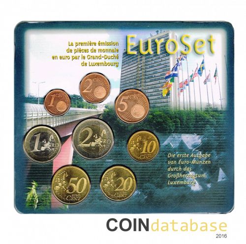 Set Obverse Image minted in LUXEMBOURG in 2002 (Annual Mint Sets BU)  - The Coin Database