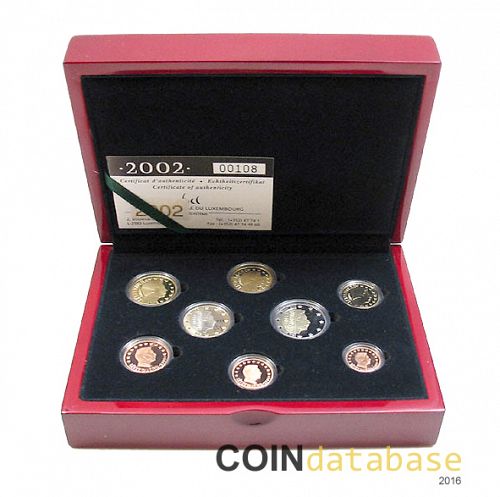 Set Obverse Image minted in LUXEMBOURG in 2002 (Annual Mint Sets PROOF)  - The Coin Database