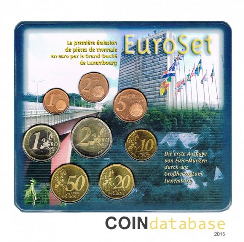 Set Obverse Image minted in LUXEMBOURG in 2002 (Annual Mint Sets BU)  - The Coin Database