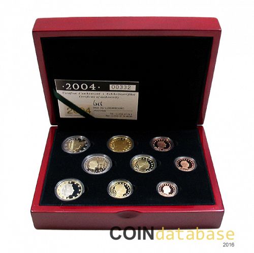 Set Obverse Image minted in LUXEMBOURG in 2004 (Annual Mint Sets PROOF)  - The Coin Database
