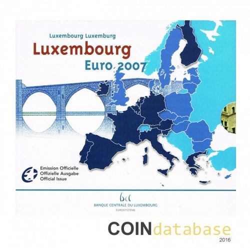 Set Obverse Image minted in LUXEMBOURG in 2007 (Annual Mint Sets BU)  - The Coin Database