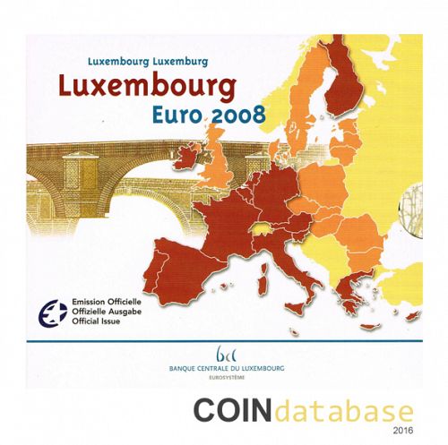 Set Obverse Image minted in LUXEMBOURG in 2008 (Annual Mint Sets BU)  - The Coin Database