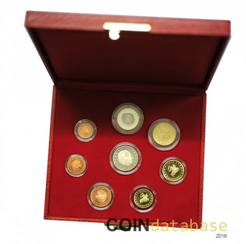 Set Obverse Image minted in MONACO in 2001 (Annual Mint Sets PROOF)  - The Coin Database