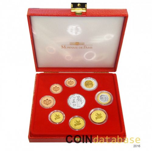 Set Obverse Image minted in MONACO in 2004 (Annual Mint Sets PROOF)  - The Coin Database